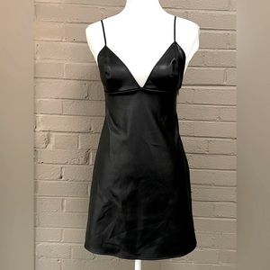 Victoria’s Secret black faux leather sleeveless dress XS